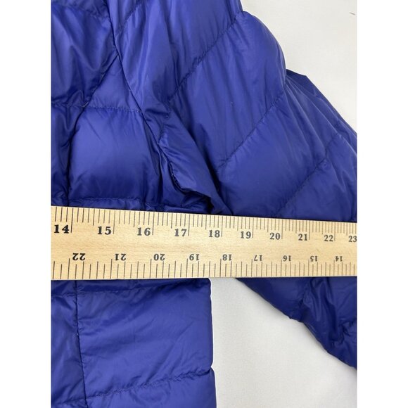 Eddie Bauer Jacket Womens Medium Blue Down EB650 Fill Feather Puffer Lightweight - Picture 4 of 16